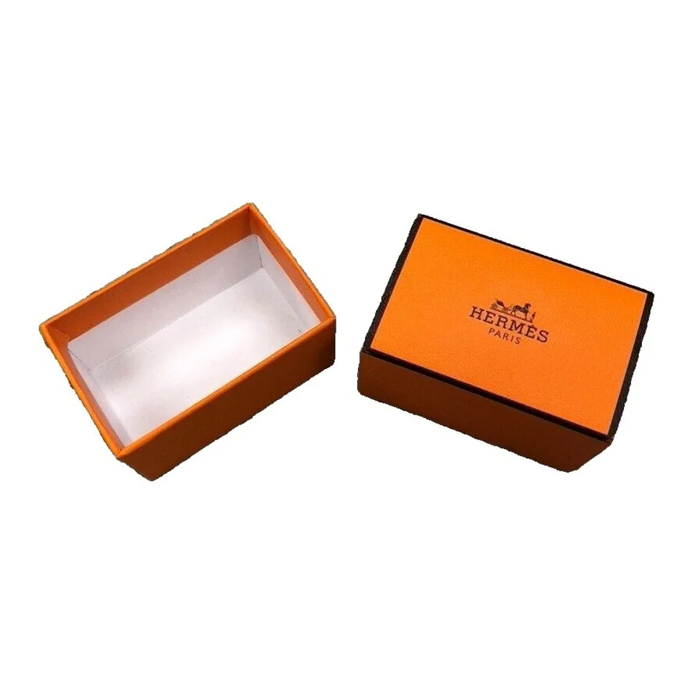 Authentic Hermes Orange Gift Box Empty Rectangle Storage 2.5x1.5x1.5 Small